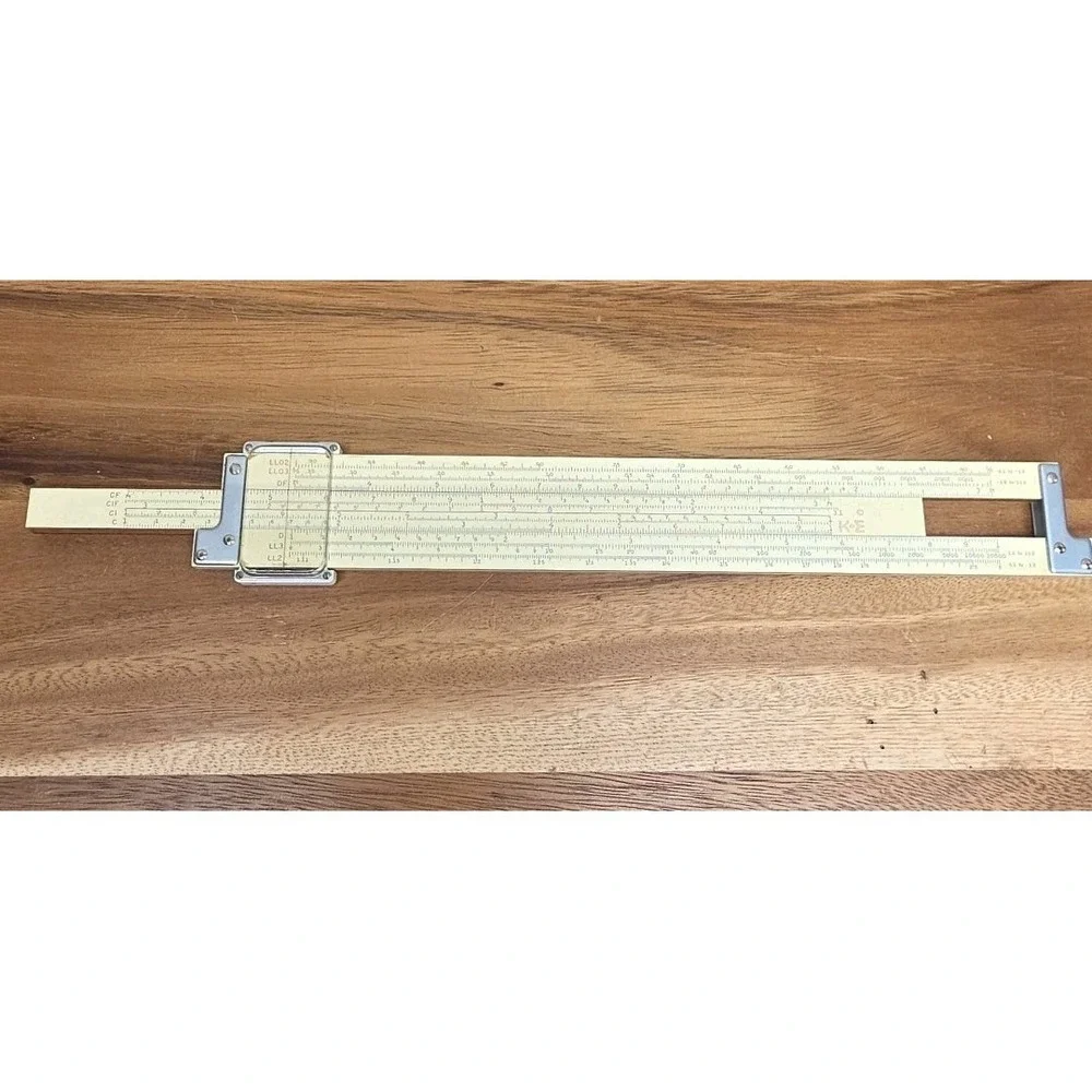 Vtg Rare 1947 K&E Slide Rule 4081-3 Log Duplex Decitrig Keuffel & Kesser Co.